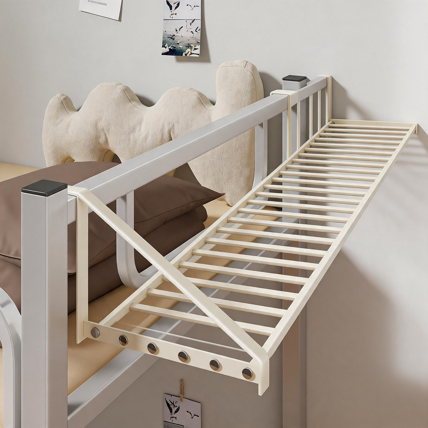 Jssevn - Handtuchhalter, Faltbar, Multifunktional, Kein Bohren Erforderlich Kleiderorganizer Für Zuhause, Studentenwohnheim, Hotel, Restaurant, Wohnung