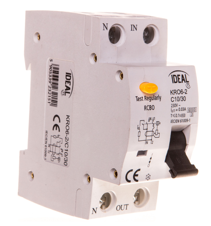 Fehlerstromschutzschalter 2p C 10a 0,03a Typ Ac Kro6-2/c10/30 23215
