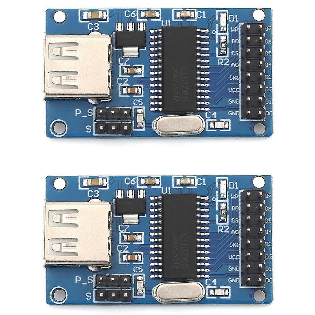 2 Stück Ch376s Usb-modul Usb-festplattenlese-/schreibmodul Usb-hauptschnittstellenmodul Usb-flash-laufwerkmodul Host-schnittstellenmodul