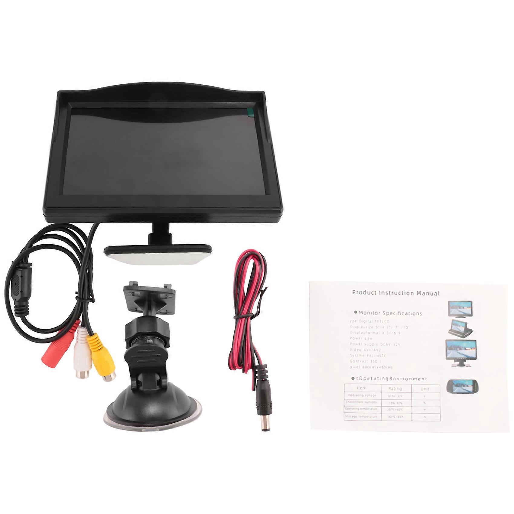 5-zoll-tft-lcd-hd-bildschirm (800 X 480 Pixel) Mit Doppelter Montagehalterung Für Rückfahrkamera/rückspiegel/dvd/mediaplayer