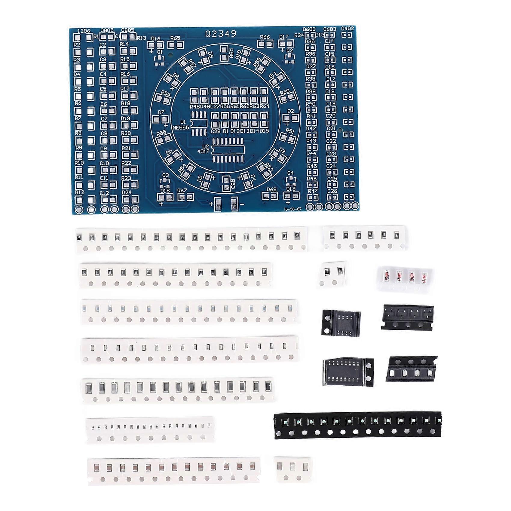 Rotierende Led Smd Ne555 Lötübungsplatine Diy-kit Fanny Skill Training Diy-kit Elektronische Leiterplattenmodul-set