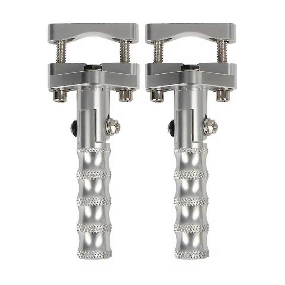 Klappbare, Schwenkbare Motorradfußrasten, 22-28 Mm, Für Bmw R1200gs Adv R1250gs Lc S1000xr F900r (silber).