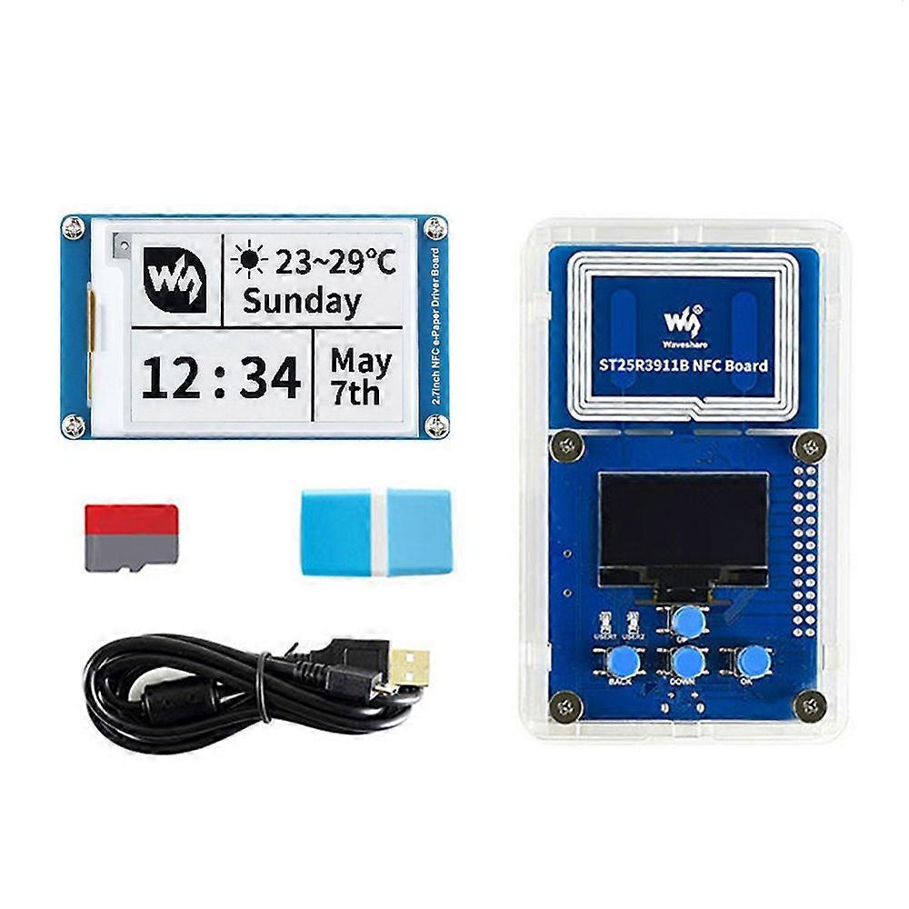Waveshare 2,7-zoll-e-paper-bildschirmmodul-kit Mit Passivem Nfc-lesegerät Und Nfc-tag-panel Mit Geringem Stromverbrauch Für Intelligente Etiketten Und Beschilderung