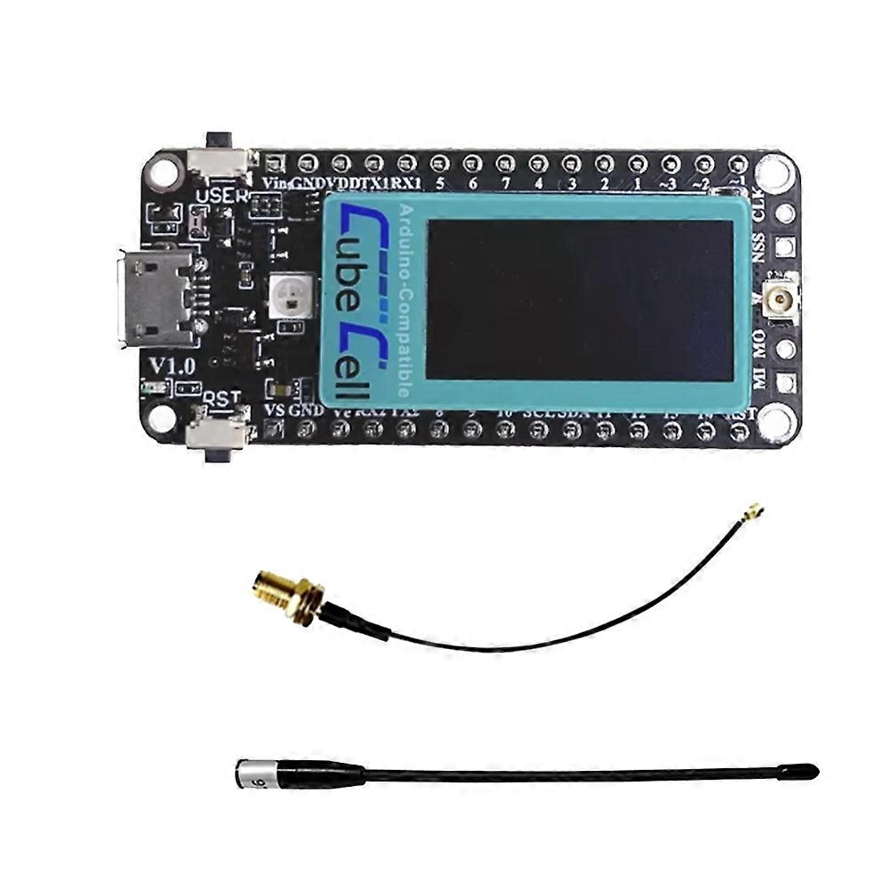 Ab02 Dev-board Iot Lorawan 0,96 Zoll Oled Asr6502 Sx1262 Lora-knoten Mit Stabantenne Für Arduino Cloud-plattform 868 Mhz