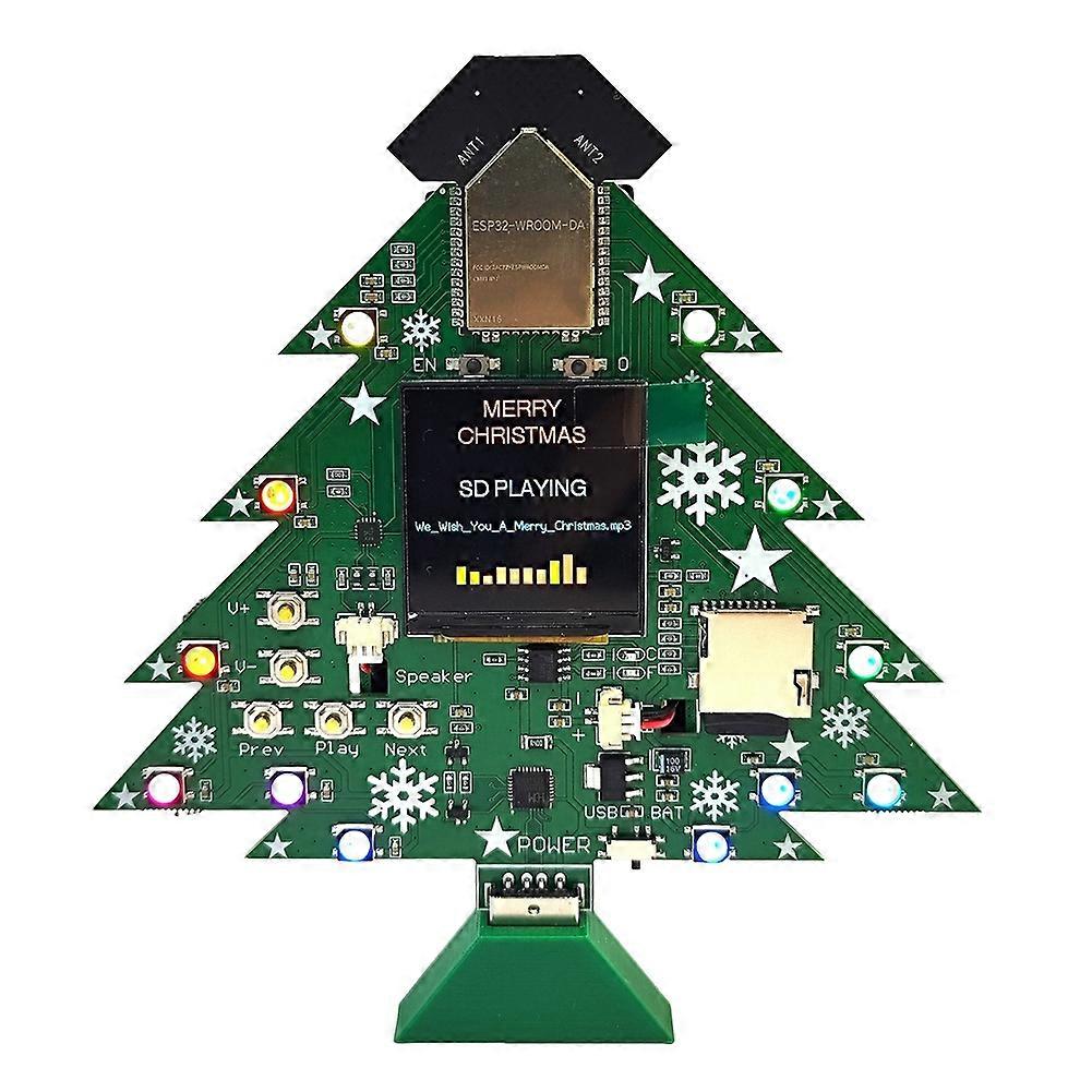 Musik-weihnachtsbaum-mp3-player Mit Bluetooth-lautsprecher, Esp32-wroom-da Entwicklungsboard, 1,54"-ips-farbbildschirm Mit Sd-kartenleser