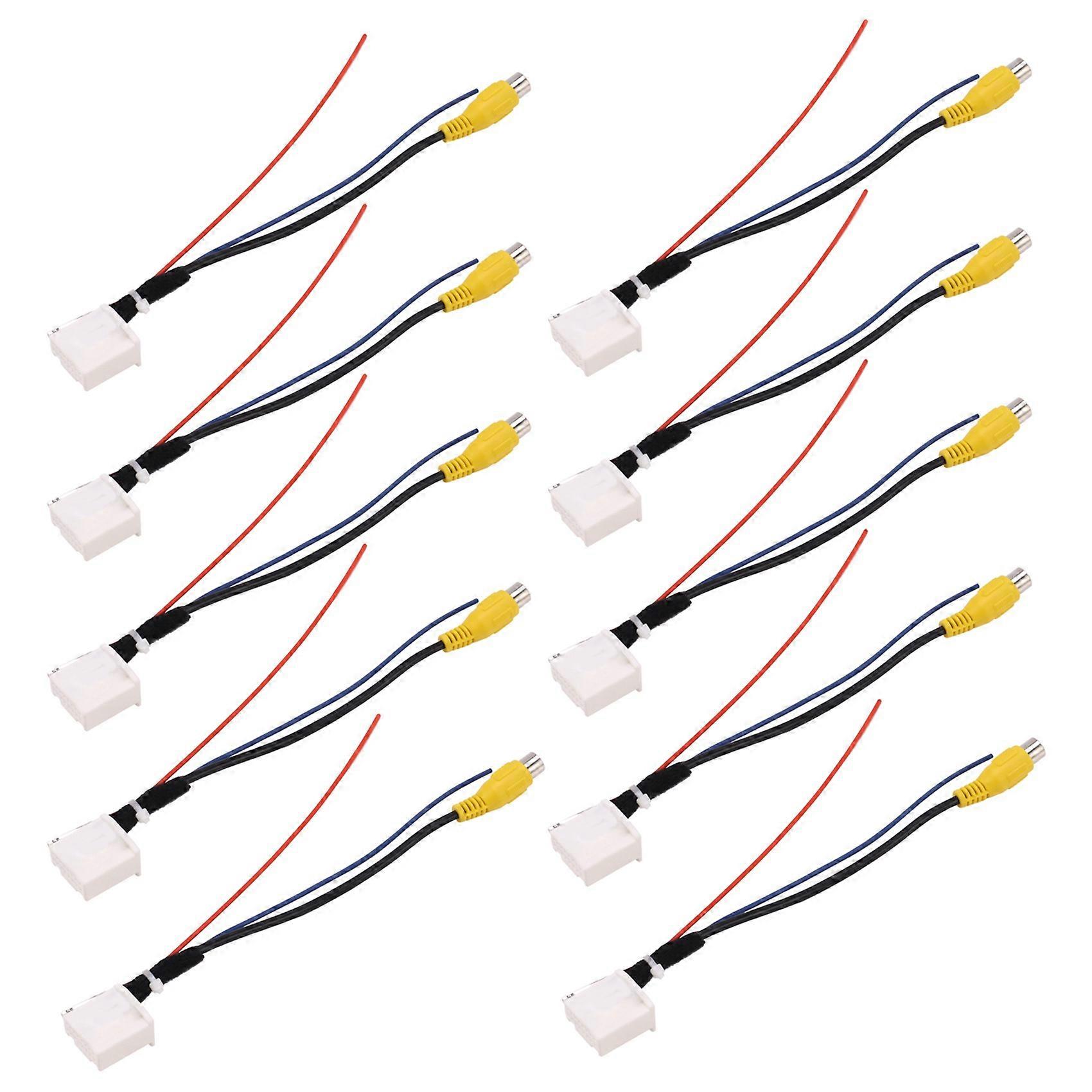 10x 16-pin Rückfahrkamera-adapterkabel, Parkkamera-videokabel-adapter, Navigations-dvd Für Toyota Camry 7. Generation