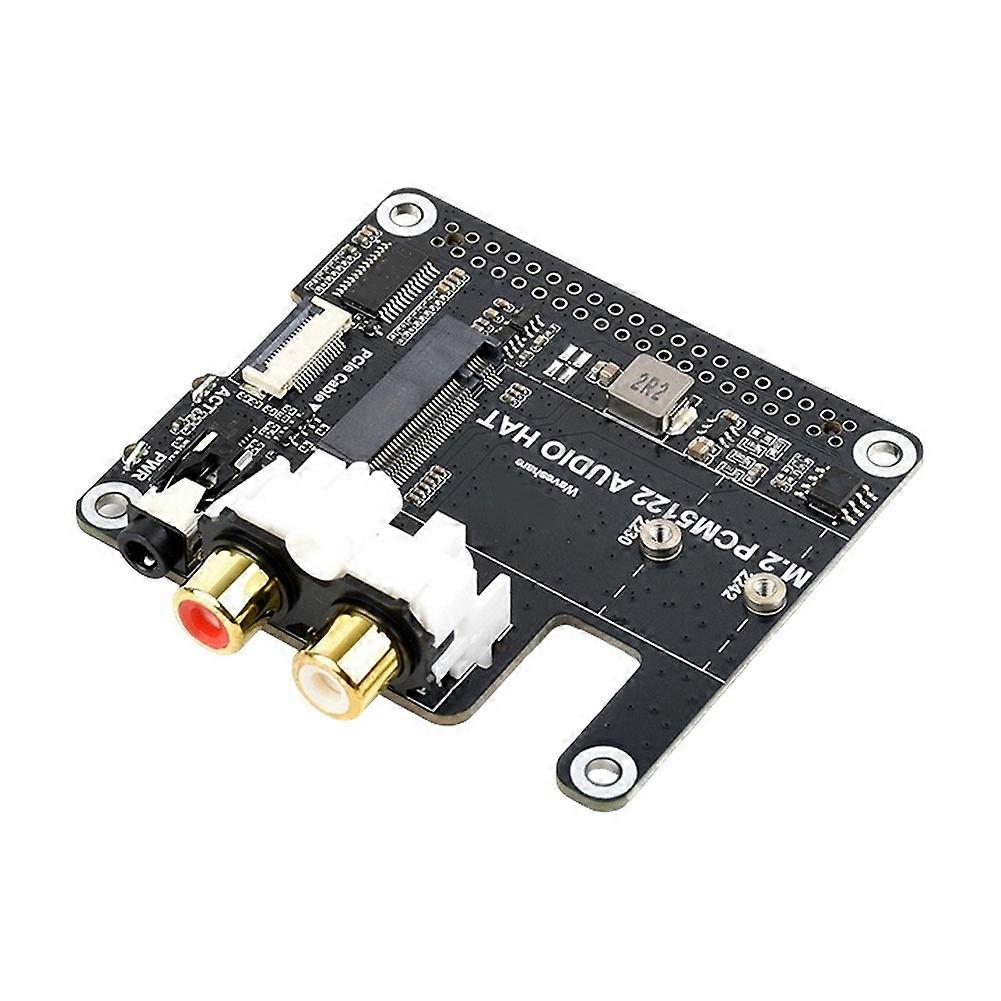 Für Raspberry Pi 5 Pcie Zu M.2 Nvme Und Pcm5122 I2s Dac Hifi-erweiterungskarte, Treiberfrei, Mit Integrierter 3,5-mm-kopfhörerbuchse