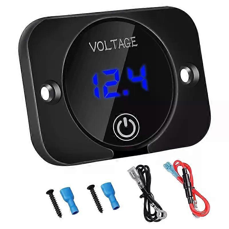12v-spannungsmesser Mit Kontaktschalter, Digitalanzeige, Wasserdichtes Voltmeter-panel Für 12v/24v Dc, Geeignet Für Boote, Lkw, Atvs Und Utvs.
