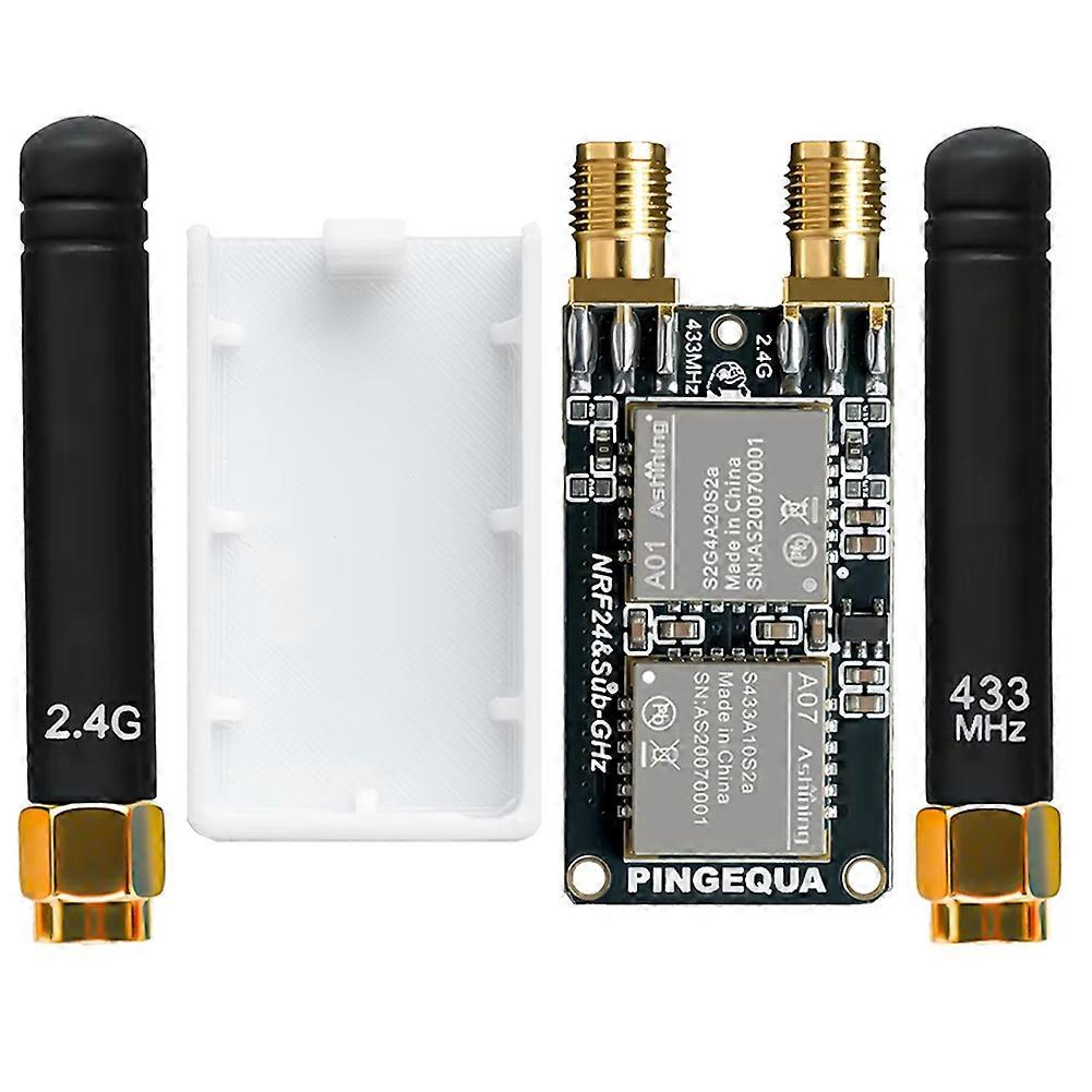 2-in-1 Rf-entwicklungsboard Mit Hoher Leistung: Nrf24 + Cc1101 Funkmodul (2,4 Ghz & 433 Mhz), Sniffer Mit Automatischer Umschaltung, Gpio