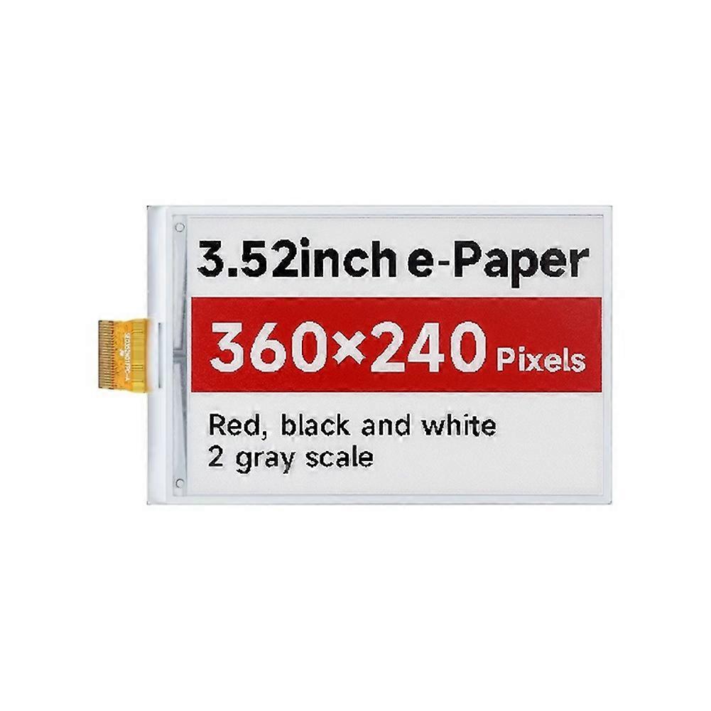 3,52-zoll-e-paper-display (rot, Schwarz, Weiß), 360 X 240 Pixel, Spi-schnittstelle, Papierähnlicher Effekt Ohne Strom
