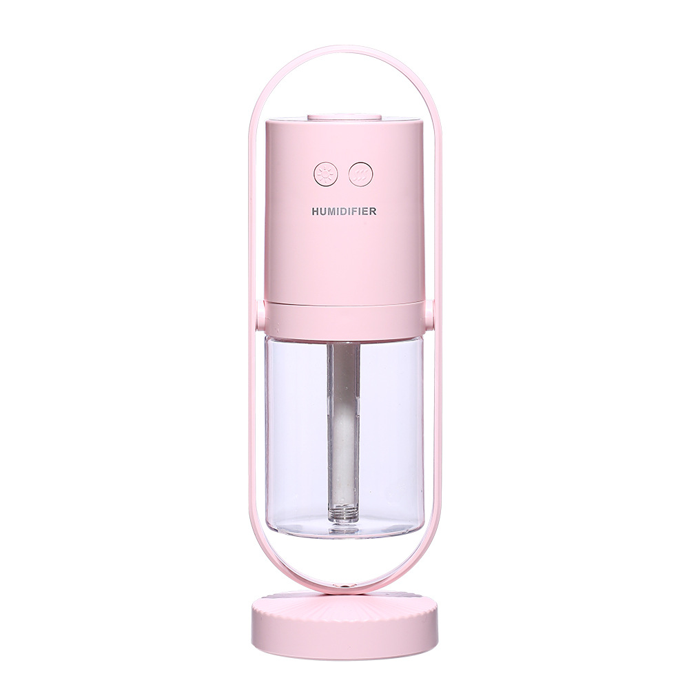 Mini-luftbefeuchter Usb Mit Rotierender Projektion – Kreativer, Wiederaufladbarer Luftreiniger Und Feuchtigkeitsspender Gegen Trockenheit, Standardmodell In Rosa-lsw