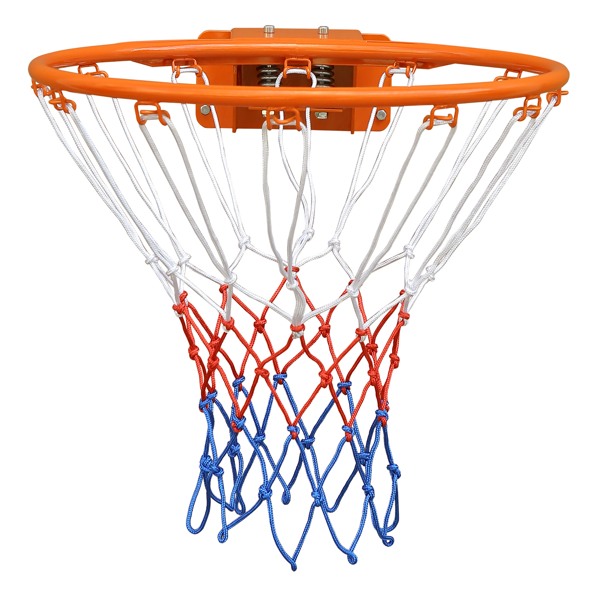 45cm Replaceable Wheel Rim, Wall-mounted, Dual-spring Design, Weather-resistant Coating, With Mesh, Orange