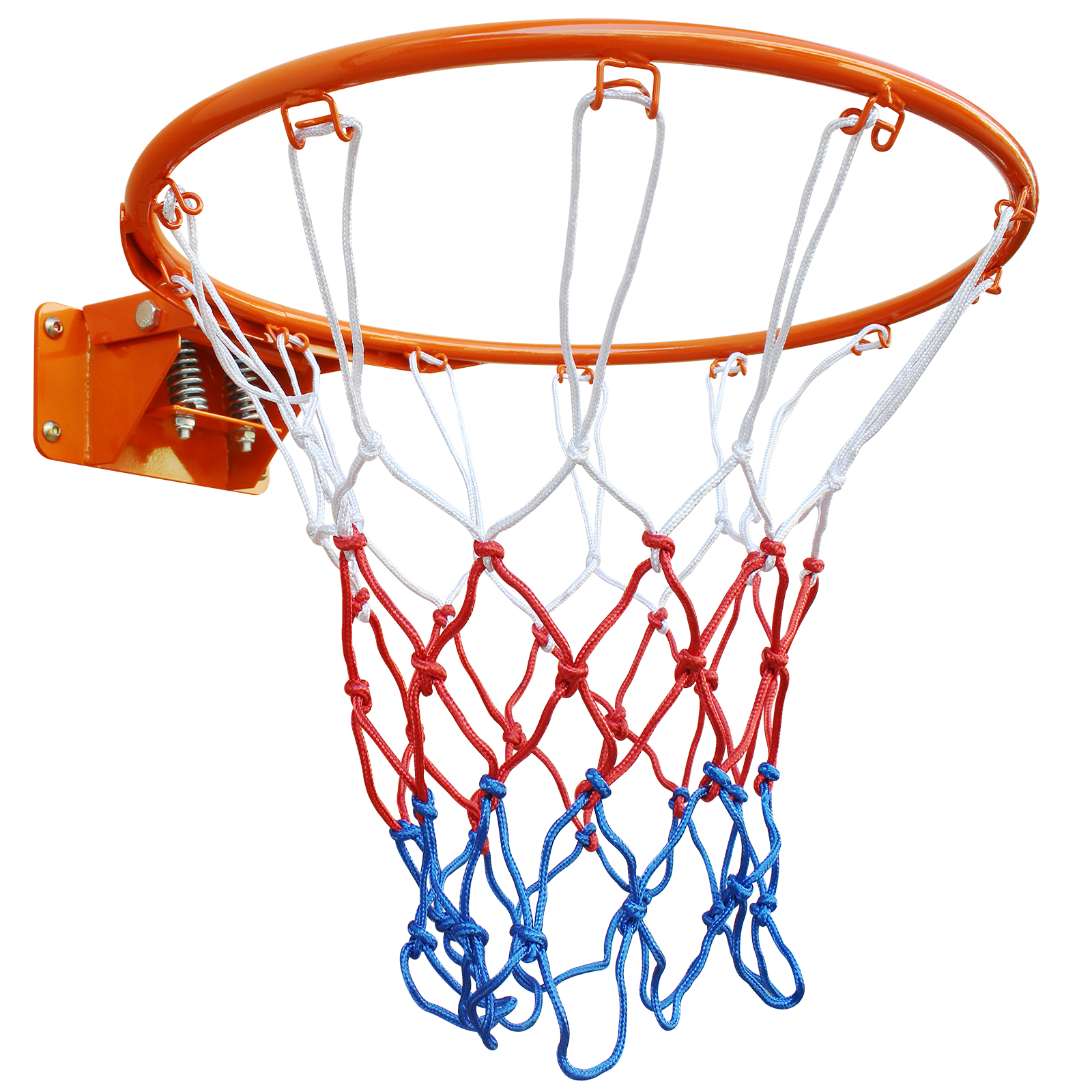 45.72cm Basketball Rim Replacement, Double Spring Solid Basketball Rim With Net Fits In-ground & Wall-mounted, Steel Basketball Rim For Indoor & Outdoor Orange