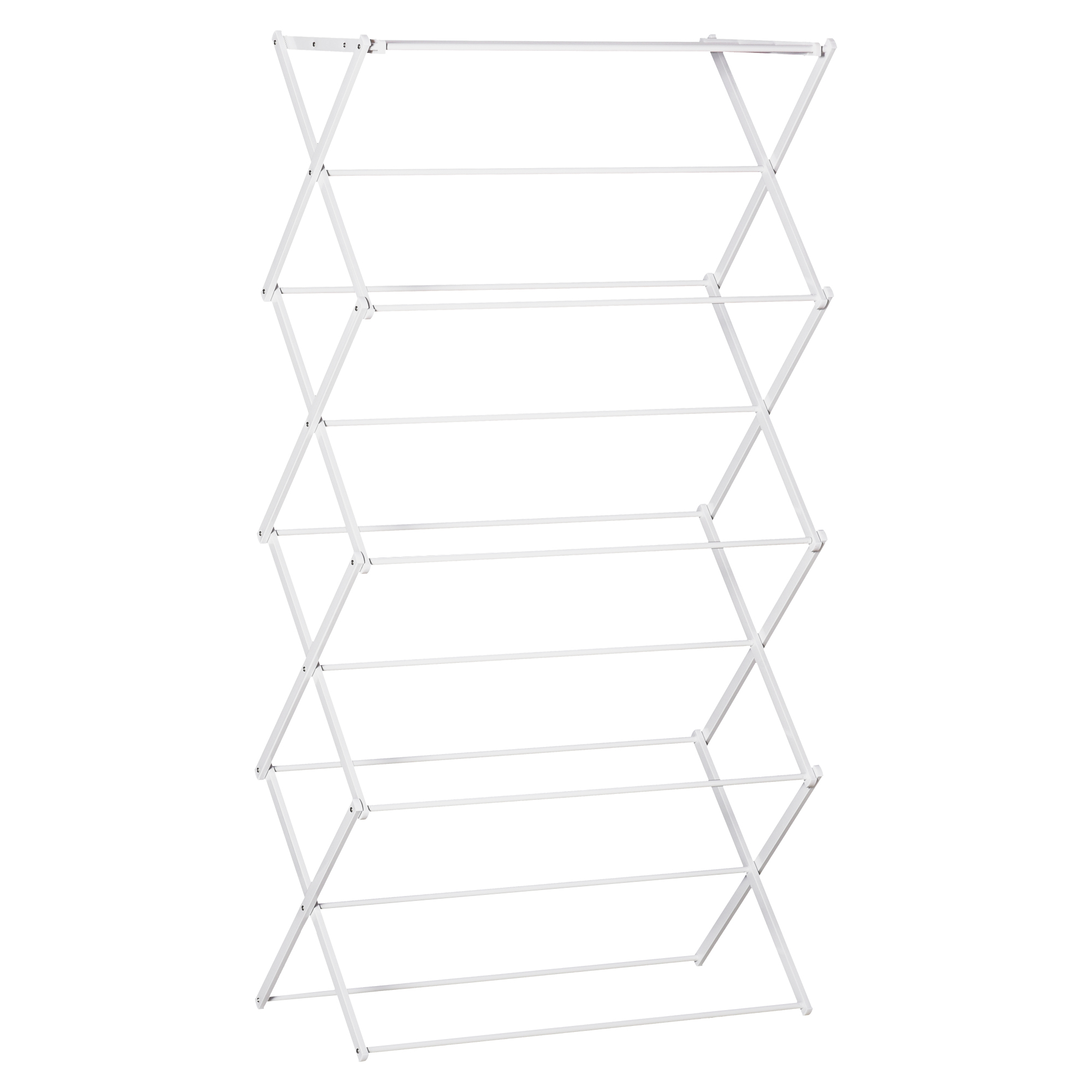 Wäscheständer Faltbar 8-stufig Turmtrockner Metall Kunststoff Weiß 74x35x144cm