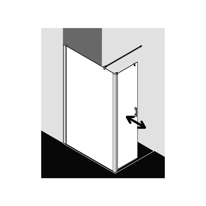 Kermi Liga Walk-in T1l 1200 X 2000mm Silber Hochglanz Esg Klar