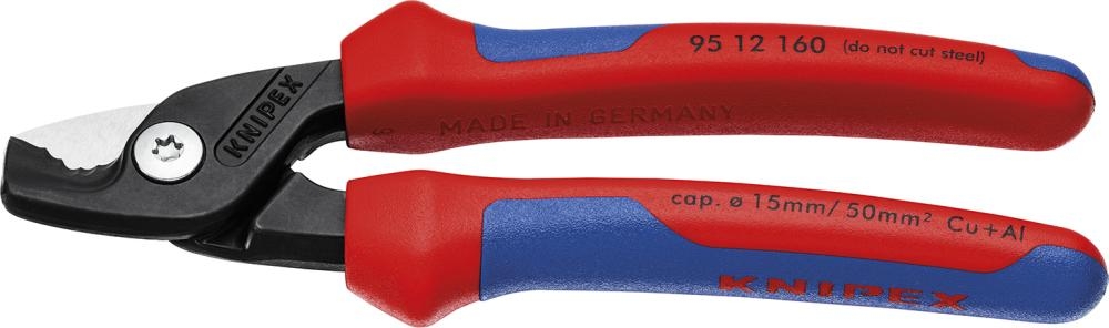 Knipex 95 12 160 Stepcut Kabelschere Mit Mehrko.-hülle Brüniert 160 Mm