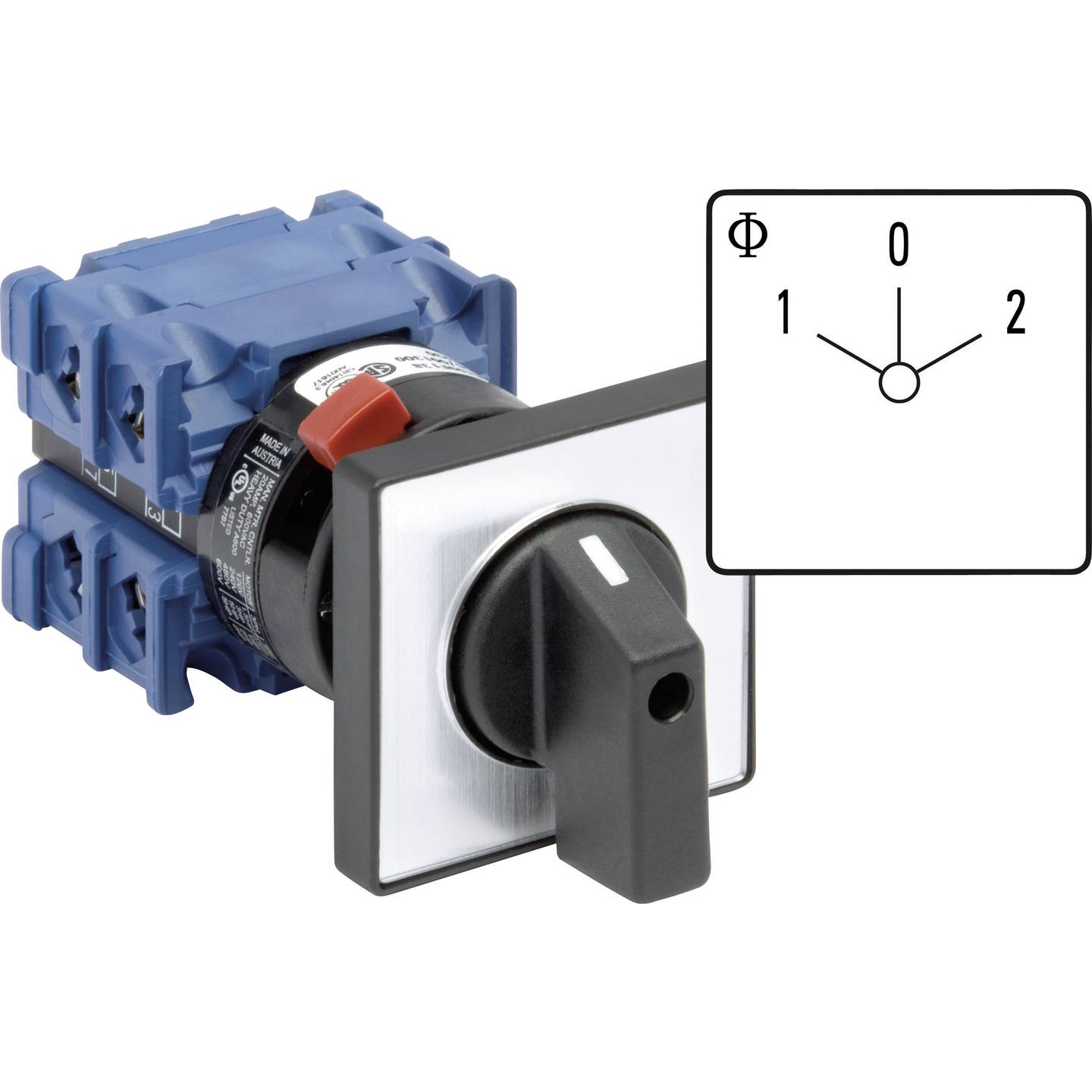 [neuwertig] B-ware Kraus & Naimer Umschalter 2pol 20a Ch10 A211-600 Ft2 Grau Ip66 60° Rasten 1 St.