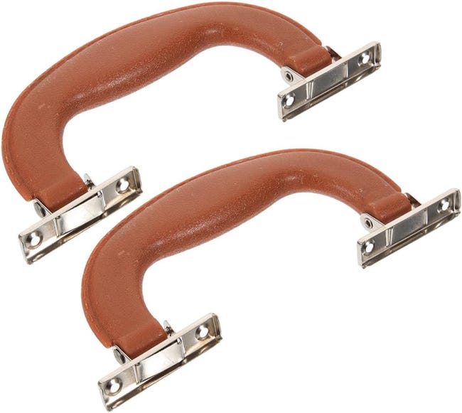 Ausziehbarer Griff Für Koffer Und Werkzeugkasten, 2er-set, Brauner Kunststoff, Zinksockel, Ergonomisches Zubehör Zum Transportieren Schwerer Gegenstände