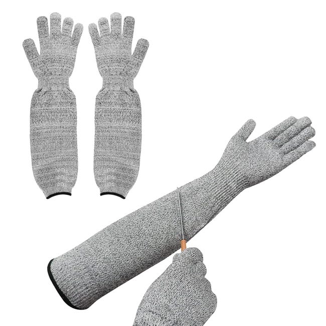 2 Paar Schnittfeste Küchenhandschuhe – 50 Cm – Schnittfest – Gartenhandschuhe Für Damen Und Herren – Schnittfeste Ärmel