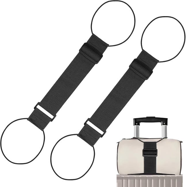 Set Mit 2 Verstellbaren Elastischen Gepäckgurten, Koffergurten, Praktischem Reiseaccessoire Zum Sichern Von Taschen Und Kisten
