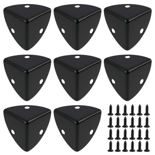 Schwarze Tischkantenschützer Aus Metall, 8 Stück – 23×23×23 Mm Aluminium-eckenschutz Für Möbel, Kisten, Kommoden, Schubladen – Stoßfest