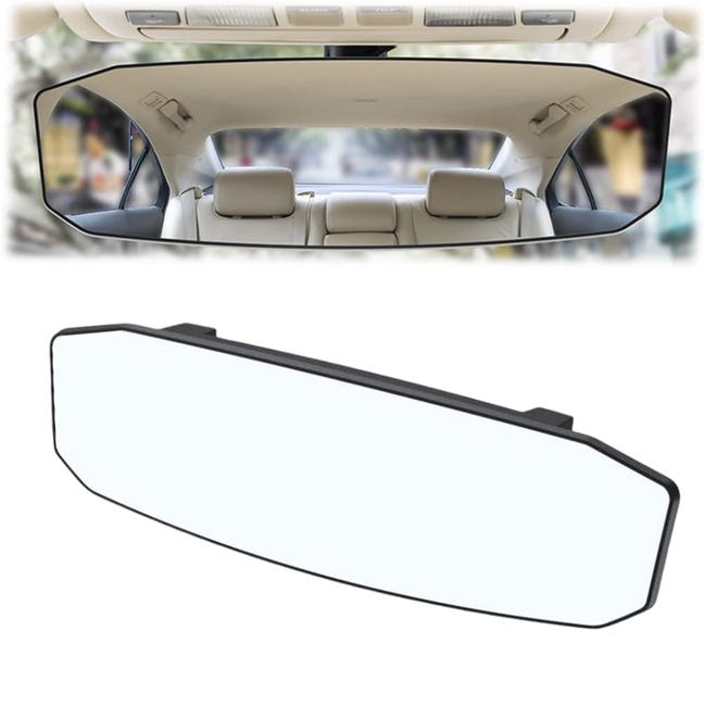 30 Cm Konvexer Panorama-innenspiegel Für Autos, Zum Anclipsen, Weitwinkel, Universelles Autozubehör (unregelmäßige Form)