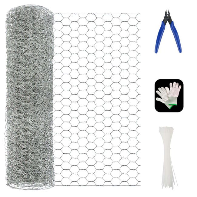 5 M X 40 Cm Hoher Drahtgitterzaun – Feinmaschenweite – 16 Mm Maschenweite – Verzinkter Draht – Für Gartenzäune
