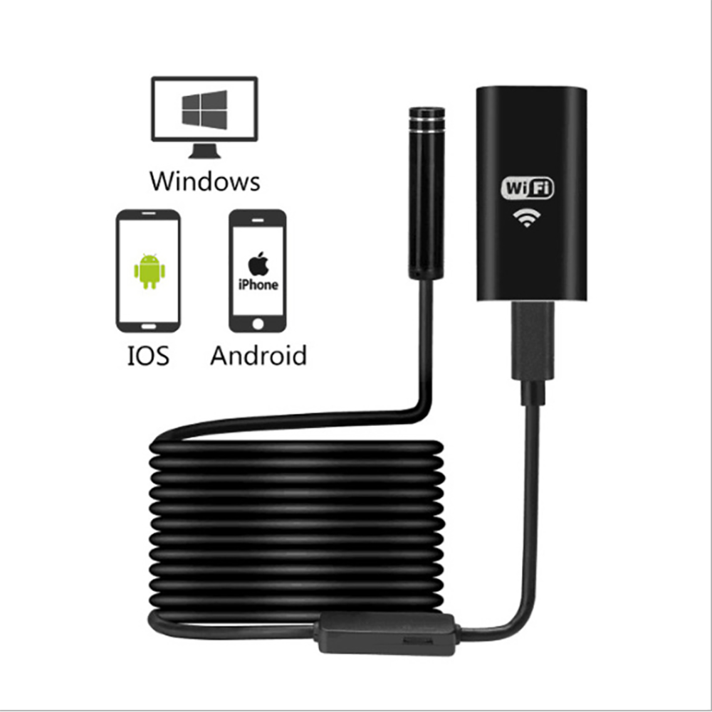 Wifi Endoskop Inspektionskamera 720p Hd Endoskopisches Spulenkabel Ip67 Wasserdichte Kamera Mit 8 Led Für Android Ios Iphone Mac Windows Pc-16.4ft / 5m