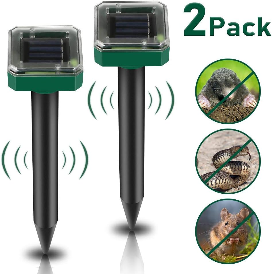 2 Stück Sonnenmole-abwehrmittel, Ultraschall-sonnenmole-abwehrmittel, Anti-maulwurf, Anti-wühlmaus, Anti-maulwurf, Schädlingsbekämpfung Mit Ip65 Für Den Garten