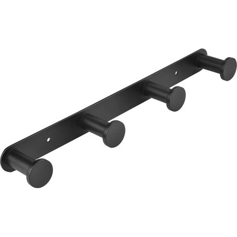Handtuchhaken Handtuchhaken Mantel Wandhaken Handtuchhalter Edelstahl Bad Wandhaken Bad- Und Küchenhaken (wandhalterung, 4 Haken Schwarz)