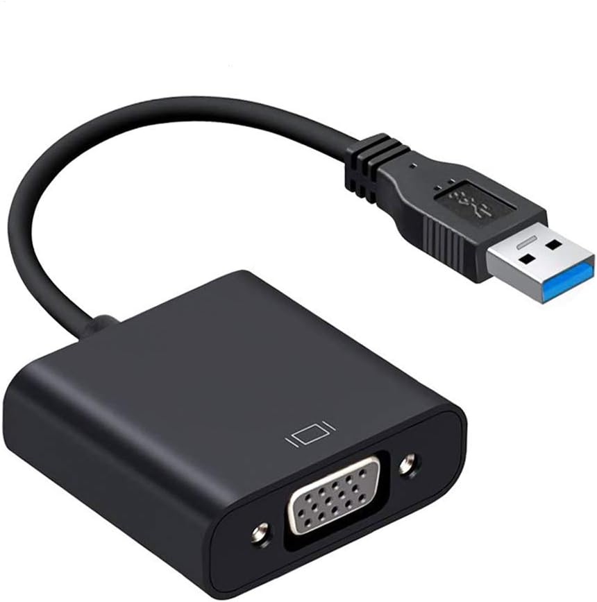 Usb 3.0 Zu Vga Adapter, Vga Zu Usb Video Adapter Konverter, Support Resolution 1080p, Multi Display Video Konverter, Kompatibel Mit Desktop Pc Laptop Windows 10/8.1/8/7/xp Monitor, Projektor, Hdtv