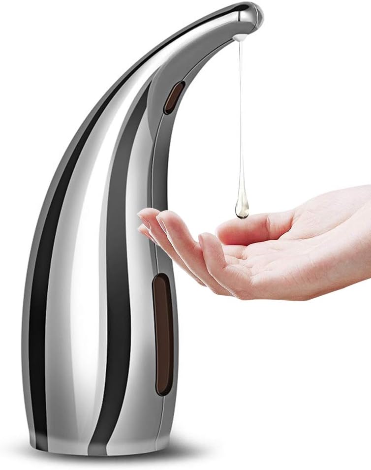 Automatischer 300 Ml Freisprech-seifenspender Ipx6 Wasserdichter Seifenspender Für Die Küche Badezimmer (silber)