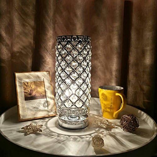 Kristalllampe, Lampenschirm Nachttischlampe, Kreative Mode Kristall Silber Tischlampe, Für Hotel Schlafzimmer Wohnzimmer Bücherregal Kommode (ohne Glühbirne)