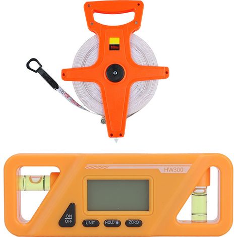 Digitaler Neigungsmesser Aus Abs-kunststoff, Winkelmesser Mit Magnetischer Basis Für Holzbearbeitung, Autoreparatur, 100 M Langes, Weißes Und Faltbares Maßband