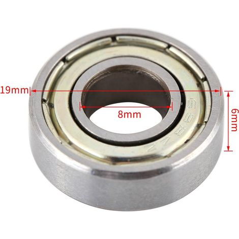 10 Stück Mini-hitzebeständige Kugellager Geschirmtes Flanschlager Langlebiges Mehrzweck-stahllager 698zz 8x19x6mm (698zz (8x19x6mm))