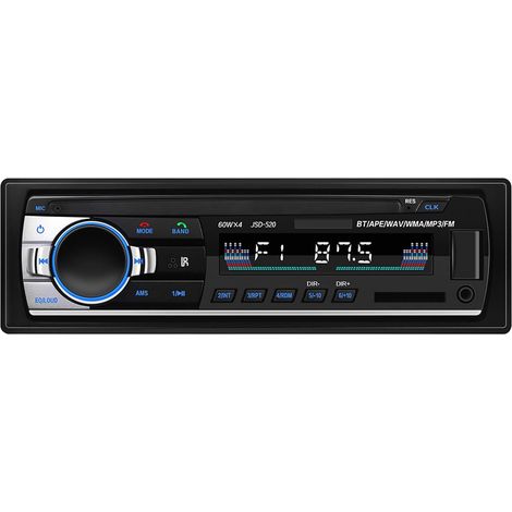 Bluetooth-fm-autoradio 4 X 60 W – Mp3-player Mit Usb/sd/aux-anschluss – Infrarot-fernbedienung – Equalizer Mit 10 Klangmodi – Perfekter Radioempfang