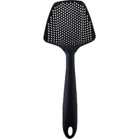 Sieb, Sieblöffel, Abtropflöffel, Löffel Zum Abtropfen Und Servieren, Hitzebeständig Bis 200 °c, Spülmaschinenfest, Groß, Schwarz
