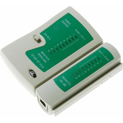 Lan Rj45 Rj11 Netzwerkkabeltester Pc-netzwerkwerkzeuge Hauptgerät, Grün, 1,05 M