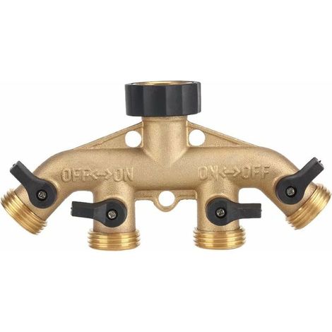 Hochleistungs-gartenarmatur-verteiler Aus Messing, 2-wege, 3/4" X 3/4" Schlauchanschlussadapter Für Gartenbewässerung (2-wege) (4-wege)