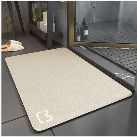 Rutschfeste Kieselgur-badematte 50 X 80 Cm – Super Saugfähig – Schnelltrocknend – Rückseite Aus Naturkautschuk – Swp-technologie