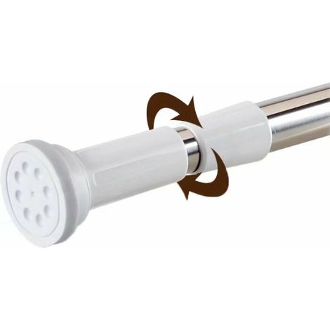 Ausziehbare Gardinenstange 50-80 Cm – Edelstahl – Maximale Belastung 20 Kg – Bohrfreie Montage – Für Badezimmer Und Duschen