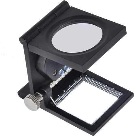 Fadenzähllupe Mit 10-facher Vergrößerung, Bildschirmlupe, Klappständer, Stofflupe Mit Led-licht Für Optische Textil- Und Schmuckwerkzeuge.