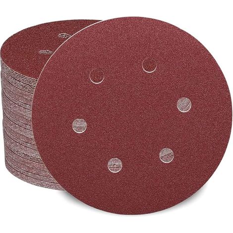 Packung Mit 100 Schleifscheiben (150 Mm) – Verschiedene Körnungen P40 Bis P1000 – Zum Schleifen Von Hartholz Und Metall – Kompatibel Mit Exzenterschleifern