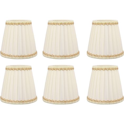 6-teiliges Set Kleiner Lampenschirme, Moderner Stil, Stoff-clip-on-lampenschirm Für Wand- Und Tischleuchten