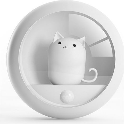 Intelligentes Katzen-nachtlicht Mit Bewegungssensor, Usb-aufladbare Nachttischlampe, Kreatives Geschenk