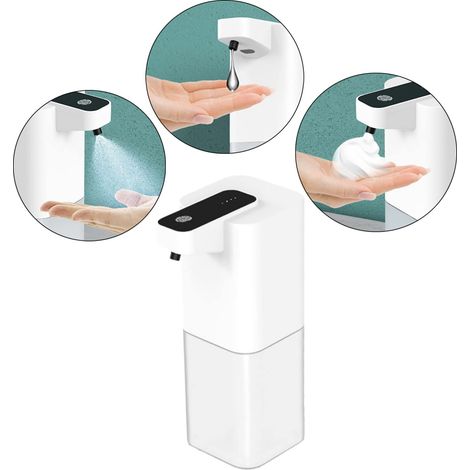 Automatischer Seifenspender Mit 400 Ml Fassungsvermögen, Seifenspender Mit Hoher Kapazität, Ausgestattet Mit Einem Infrarot-bewegungssensor, Geeignet Für Das Badezimmer (farbe: Schaum).