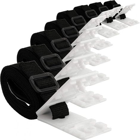 Tinor – Befestigungsset Für Solarabdeckungen – 8 Nylonbänder À 1,8 M – Universell Passend Für Poolabdeckungen Von 3 M Bis 7,3 M