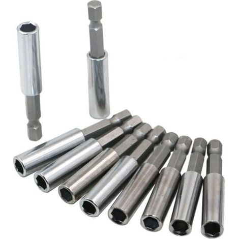 Magnetischer Bithalter Im Angebot – 10-teiliges Set – 1/4"-sechskant-schraubendreher-bitverlängerung – 60-mm-schaft – Elektrowerkzeug