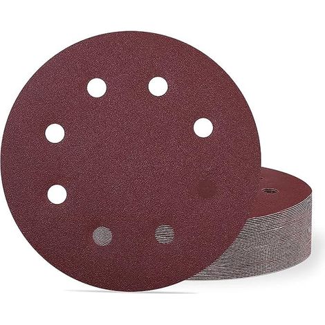 Packung Mit 40 Schleifscheiben, 180 Mm, Körnung 120, 8-loch-schleifpapier Für Wand- Und Deckenschleifer