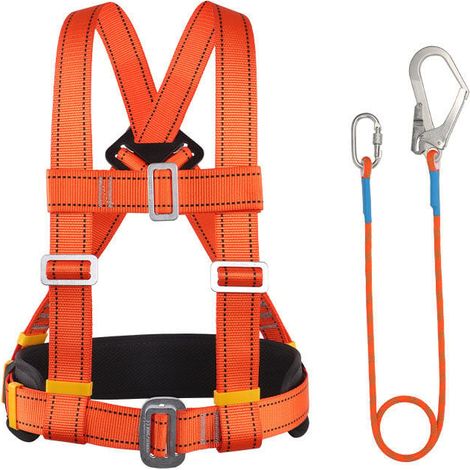 Verstellbarer Auffanggurt 50–120 Cm – 7,6 Mm Rettungsseil – Optimaler Schutz Bei Arbeiten In Der Höhe – Psa-standard